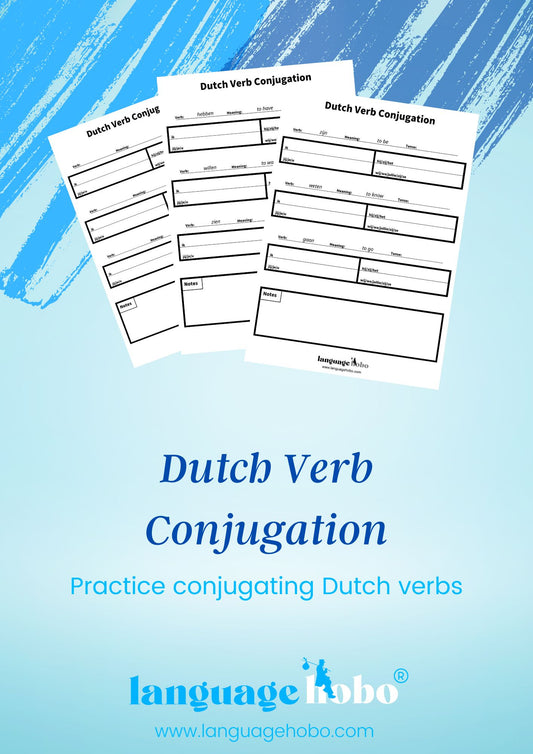 Dutch Verb Conjugation Practice: [PDF Download]